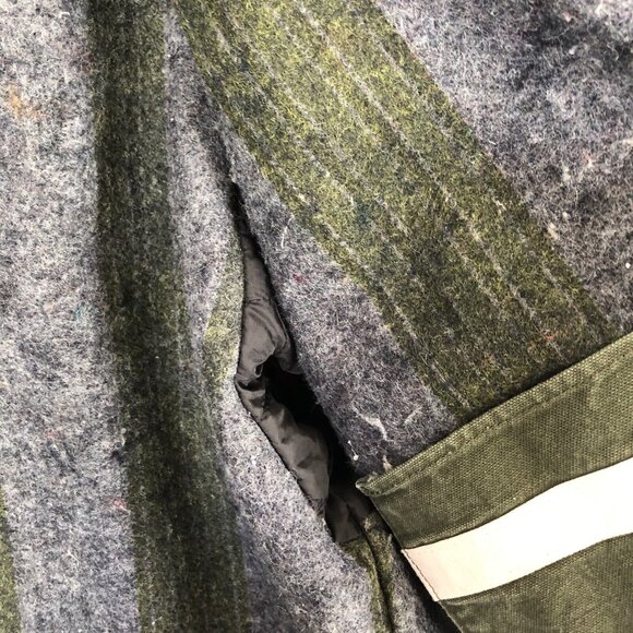 VF Imagewear Jacket Mens M Army Green Heavy Canvas Blanket Lined Barn Chore - Picture 12 of 16